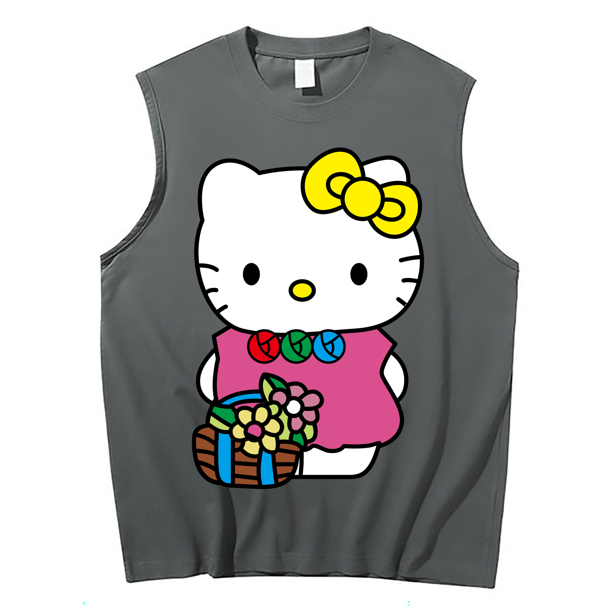 （画像用） Hello Kitty ハローキティ コットン100％タンクトップ（フロントプリント）